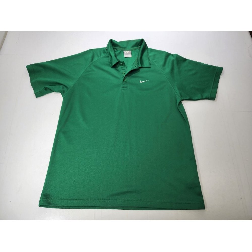 Vtg 90s Nike Green Short Sleeve Collared Pullover Golf Polo Shirt Mens Size Lg